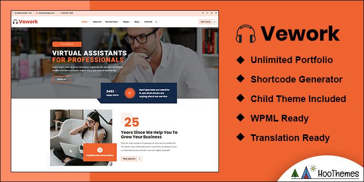 Vework Virtual Assistant WordPress Theme